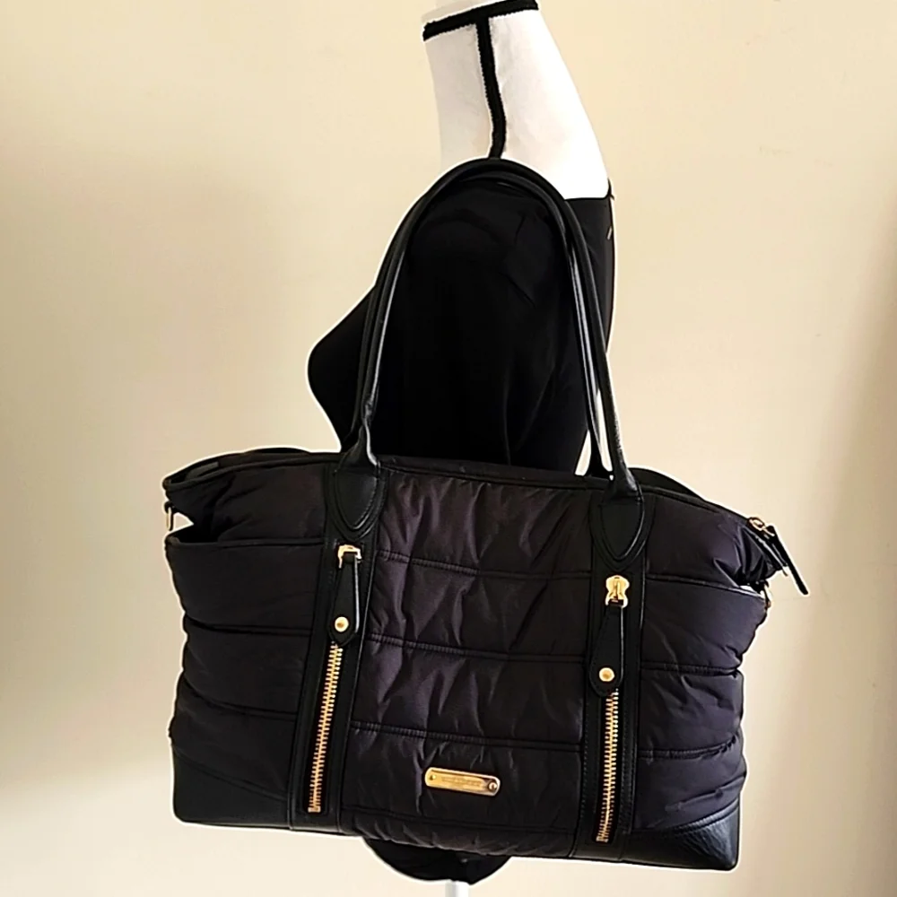 BURBERRY Olympia Baby Diaper Bag Travel Duffle Tote Plaid Nova Check Unisex - Picture 3 of 16